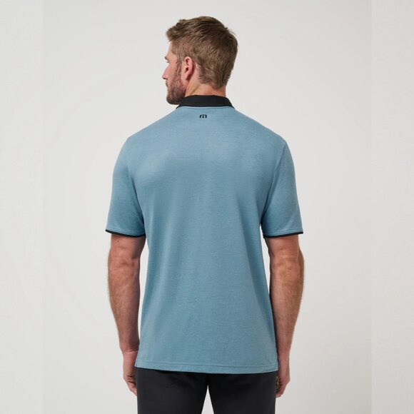 NWT Mens Travis Mathew Size L Captians Blue Featherweight Pocket Golf Polo Shirt - Picture 2 of 7